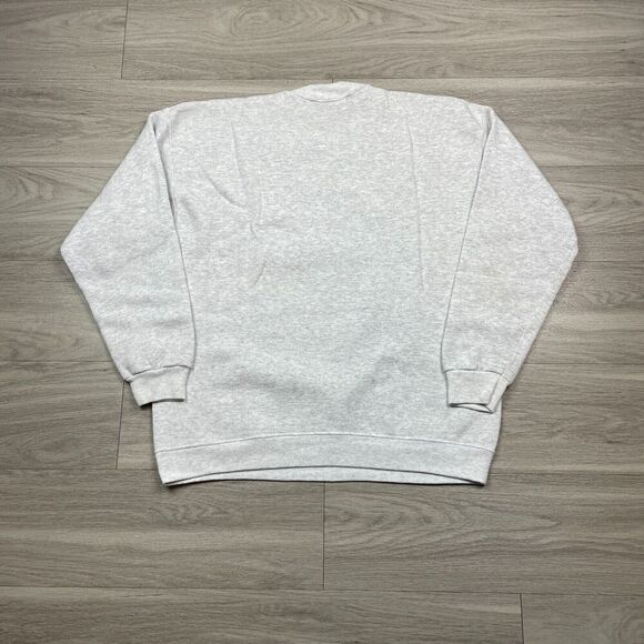 Vintage Sweatshirt Mens Extra Large Gray Riders 90s Black Fleece - Picture 6 of 11